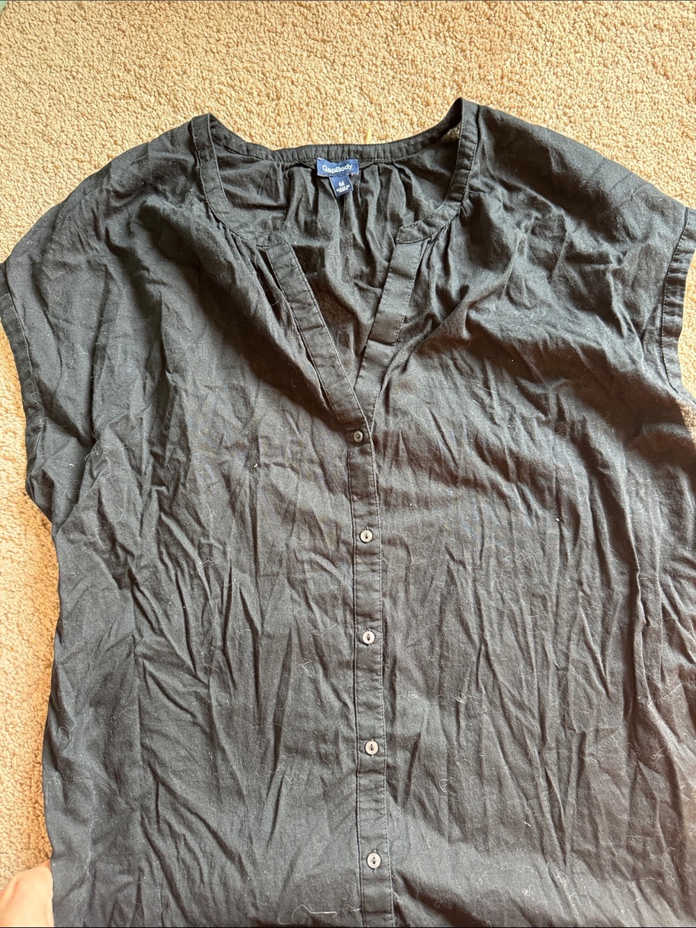 GAP Black Button-Front Swim Coverup